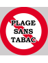 Plage sans tabac - 5x5cm - Sticker/autocollant