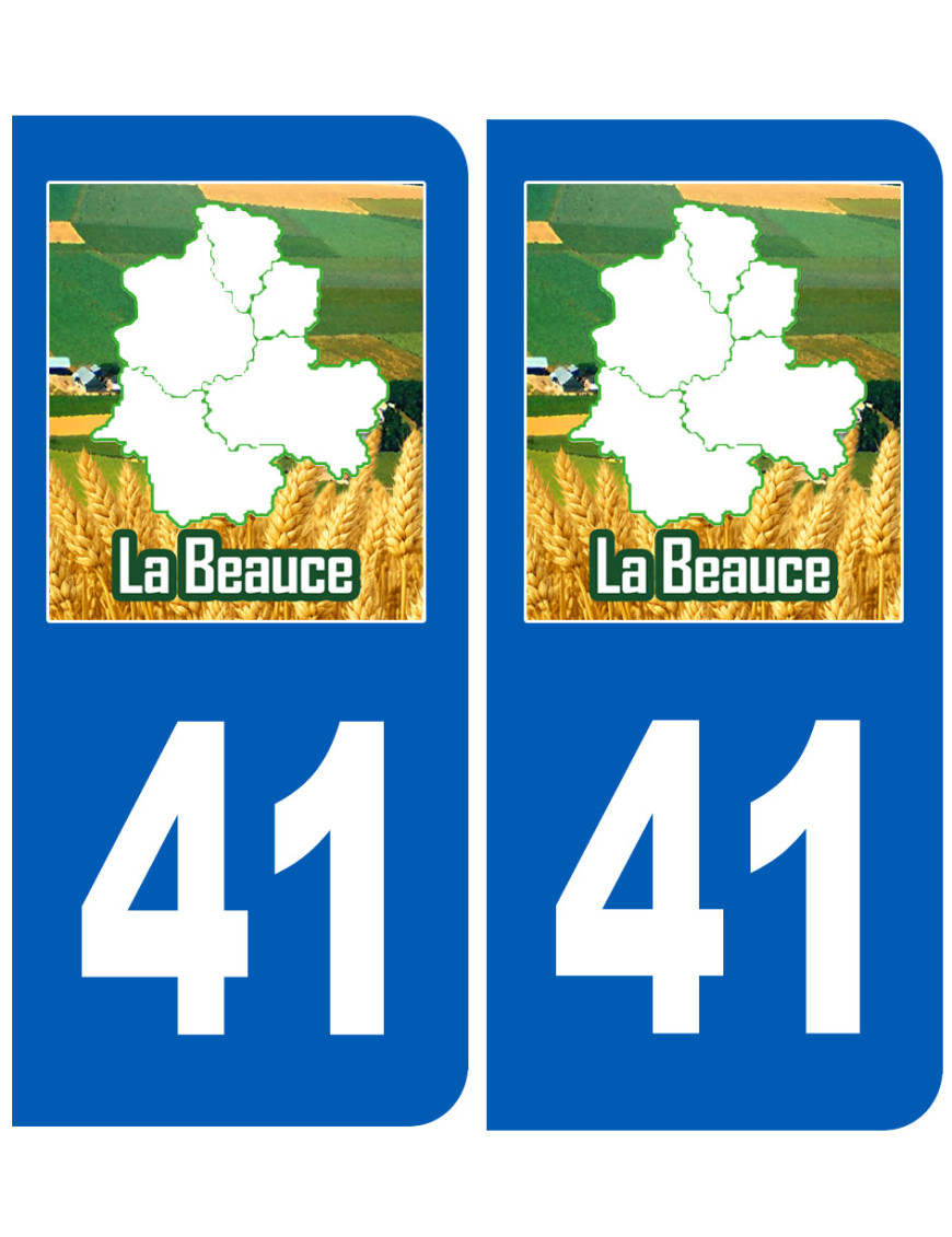 Immatriculation 41 Beauce - Sticker/autocollant
