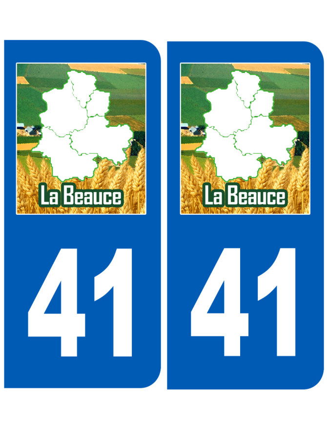 Immatriculation 41 Beauce - Sticker/autocollant