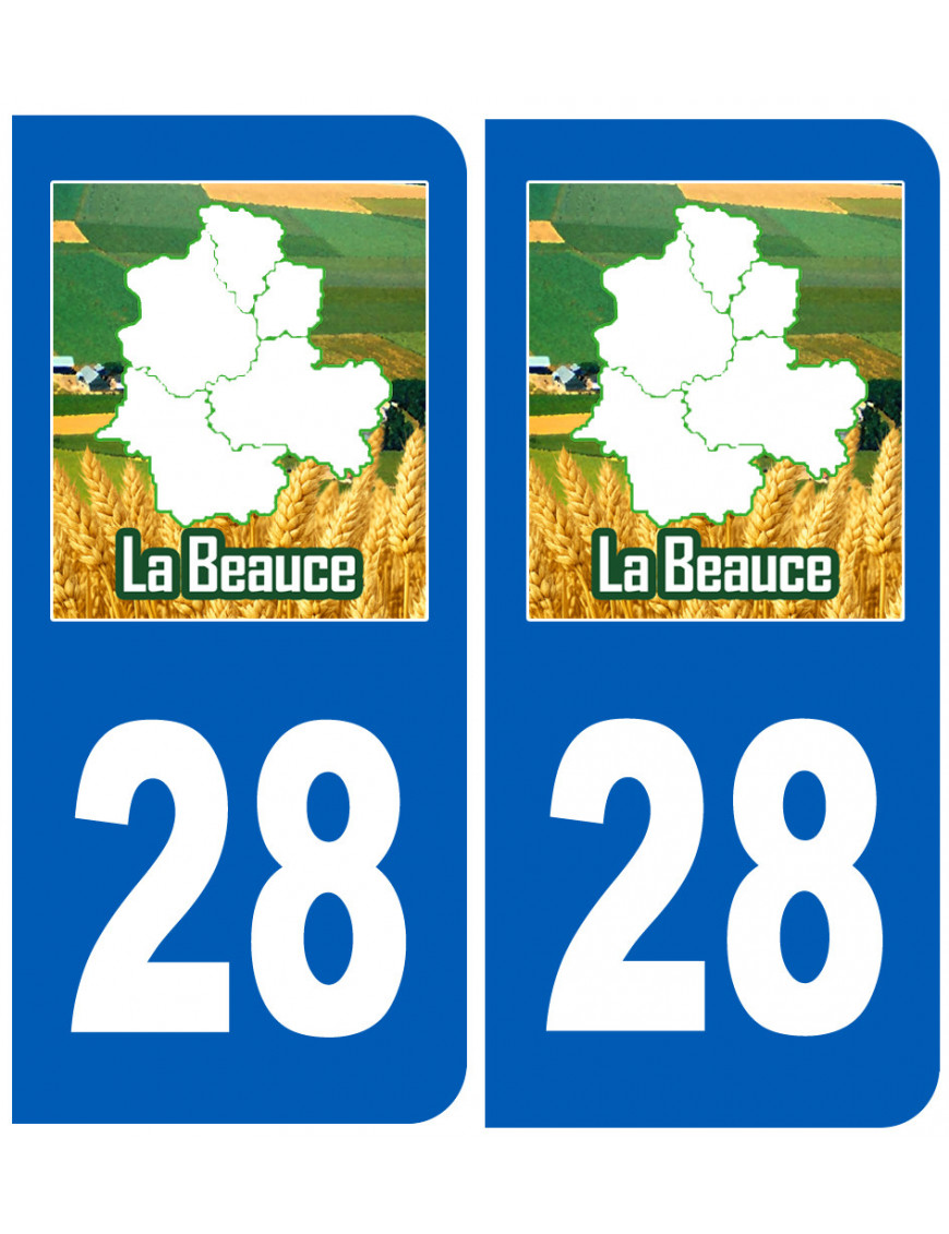 Immatriculation 28 Beauce - Sticker/autocollant
