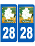 Immatriculation 28 Beauce - Sticker/autocollant