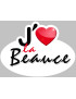 j'aime la Beauce - 5x3.7cm - Sticker/autocollant
