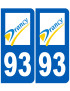 immatriculation Drancy 93 - Sticker/autocollant