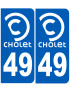 Immatriculation Cholet 49 - Sticker/autocollant