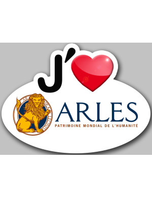 j'aime Arles - 5x3.7cm - Sticker/autocollant