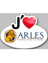 j'aime Arles - 5x3.7cm - Sticker/autocollant