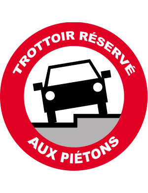 Trottoir réservé aux piétons (5x5cm) - Sticker/autocollant