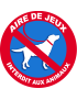 Air de jeux interdit aux animaux - 15x15cm - Sticker/autocollant