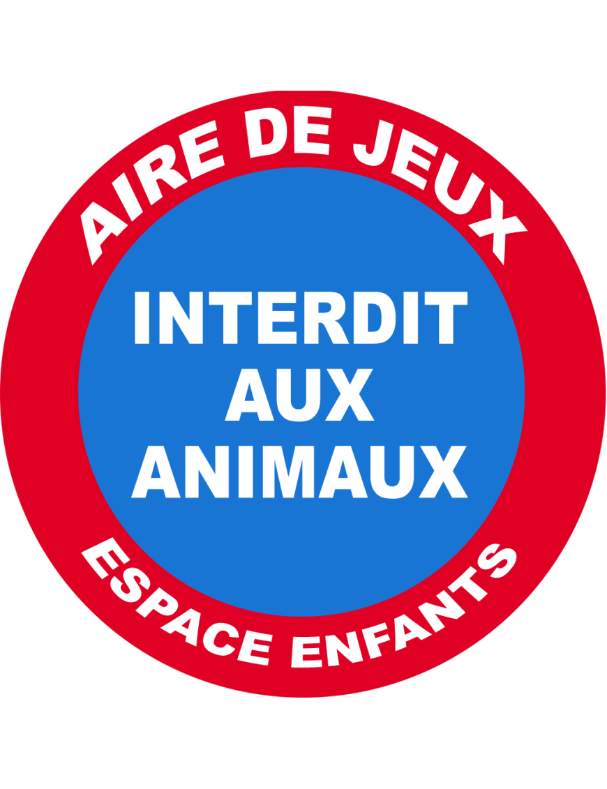 Interdit aux animaux - 20x20cm - Sticker/autocollant