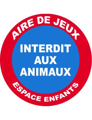 Interdit aux animaux - 10x10cm - Sticker/autocollant