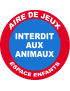 Interdit aux animaux - 5x5cm - Sticker/autocollant