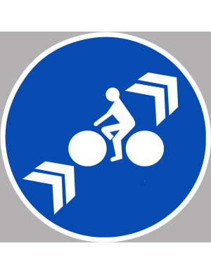 Piste cyclable - 15x15cm - Sticker/autocollant