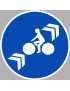 Piste cyclable - 15x15cm - Sticker/autocollant