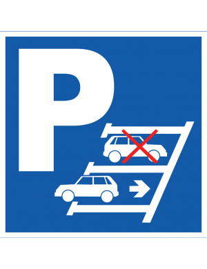 Parking se garer en marche arrière - 20x20cm - Sticker/autocollant