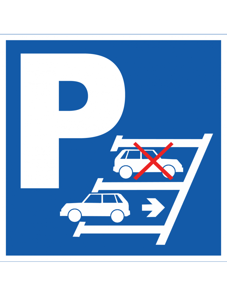 Parking se garer en marche arrière - 20x20cm - Sticker/autocollant