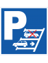 Parking se garer en marche arrière - 20x20cm - Sticker/autocollant