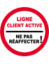 Ligne client active - 20x20cm - Sticker/autocollant