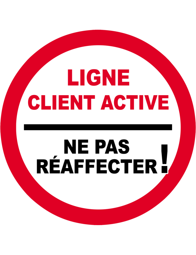 Ligne client active - 10x10cm - Sticker/autocollant