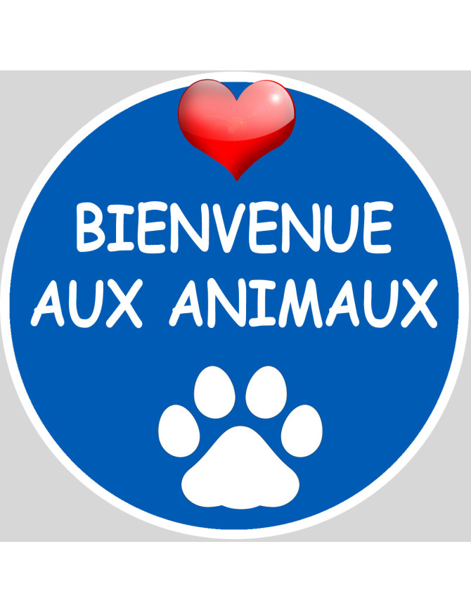 Bienvenue aux animaux - 20x20cm - Sticker/autocollant