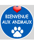 Bienvenue aux animaux - 20x20cm - Sticker/autocollant