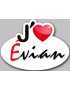 J'aime Evian - 15x11cm - Sticker/autocollant
