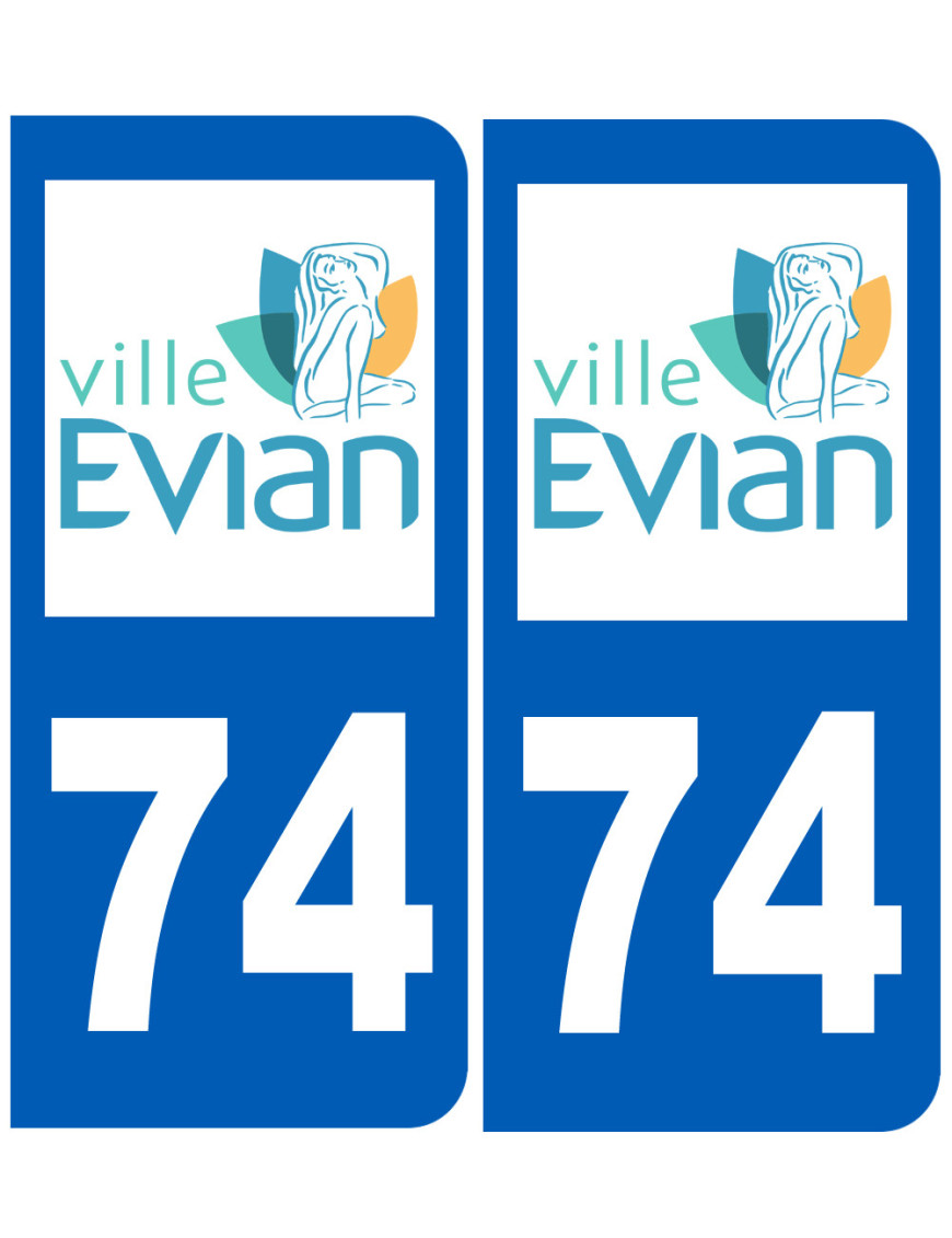 Immatriculation Evian 74 - Sticker/autocollant