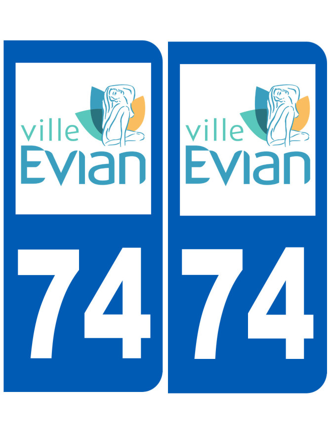 Immatriculation Evian 74 - Sticker/autocollant