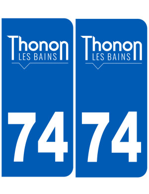Immatriculation Thonon-les-Bains 74 - Sticker/autocollant