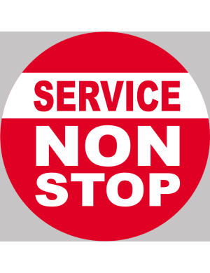 Service non stop - 15cm - Sticker/autocollant
