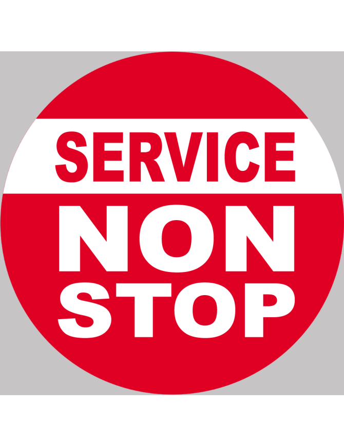 Service non stop - 15cm - Sticker/autocollant