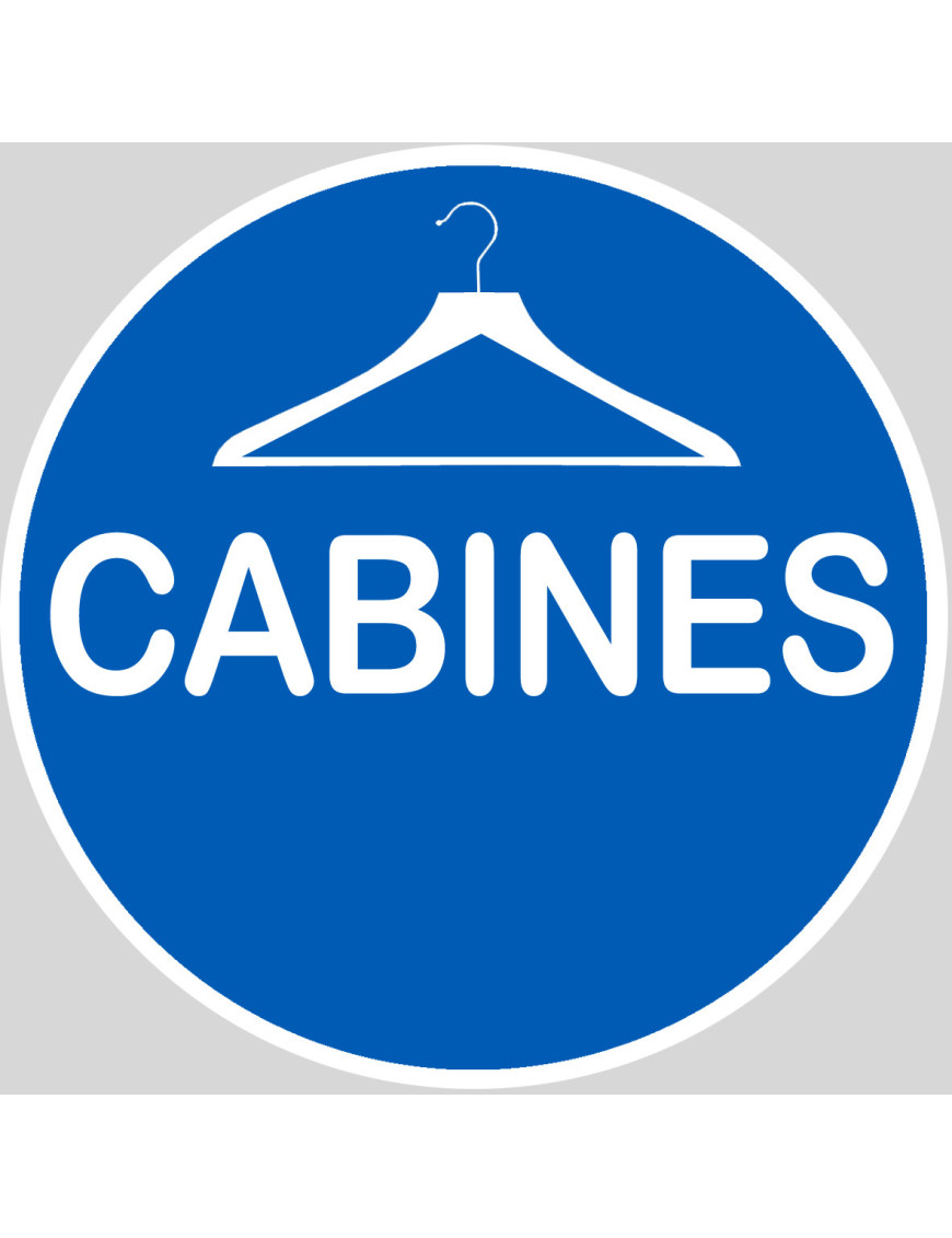 Cabine - 20x20cm - Sticker/autocollant