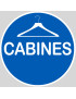 Cabine - 10x10cm - Sticker/autocollant