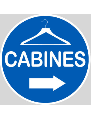 Cabine à droite - 10x10cm - Sticker/autocollant