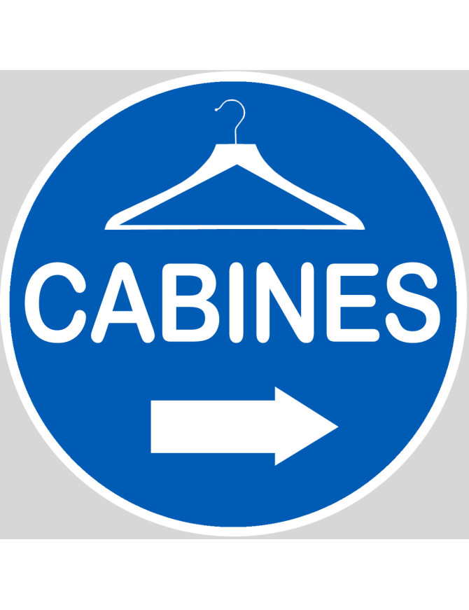 Cabine à droite - 10x10cm - Sticker/autocollant