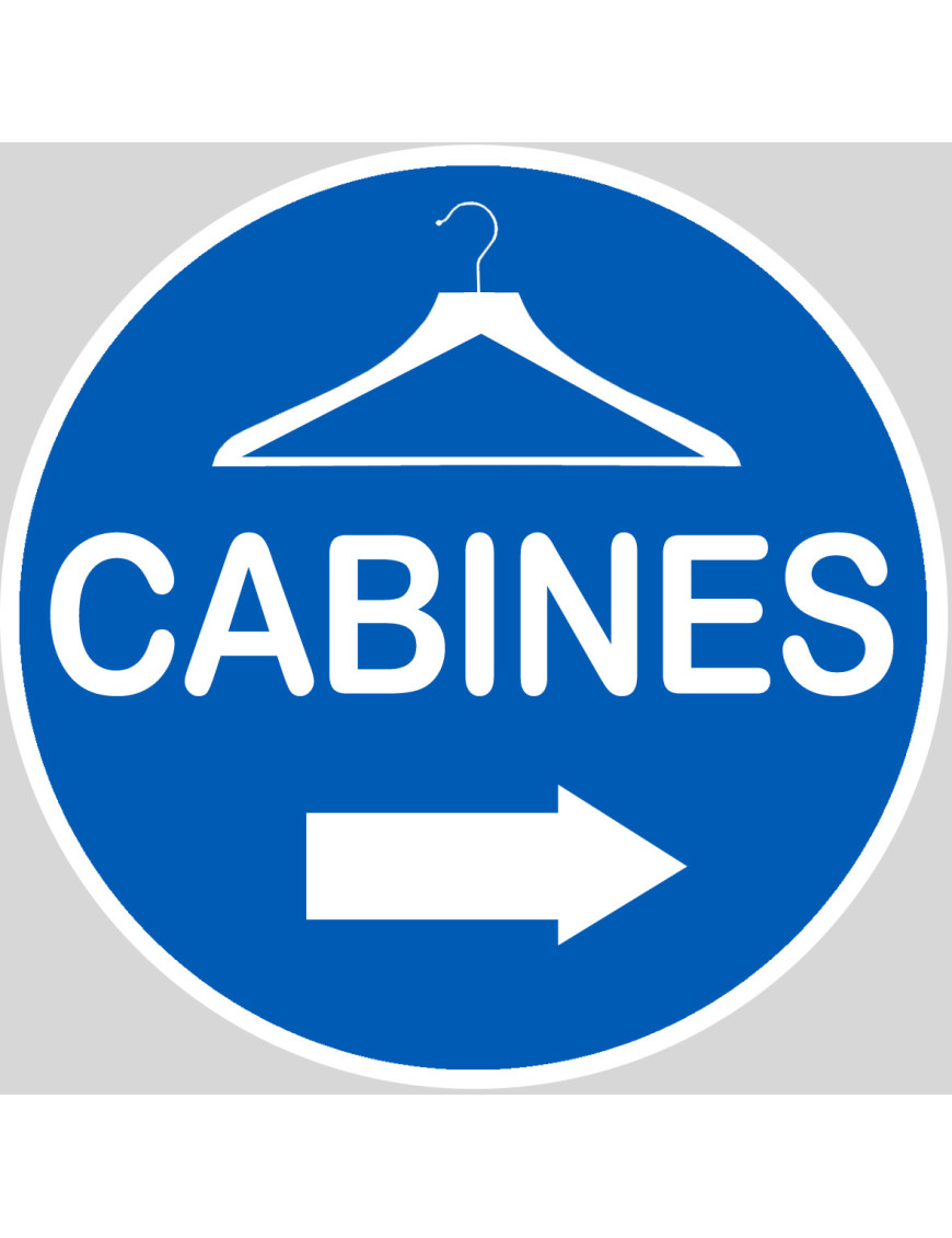 Cabine à droite - 20x20cm - Sticker/autocollant