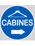 Cabine à droite - 20x20cm - Sticker/autocollant