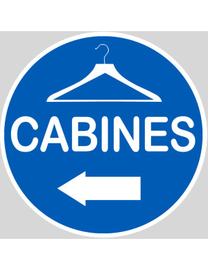 Cabine à gauche - 20x20cm - Sticker/autocollant