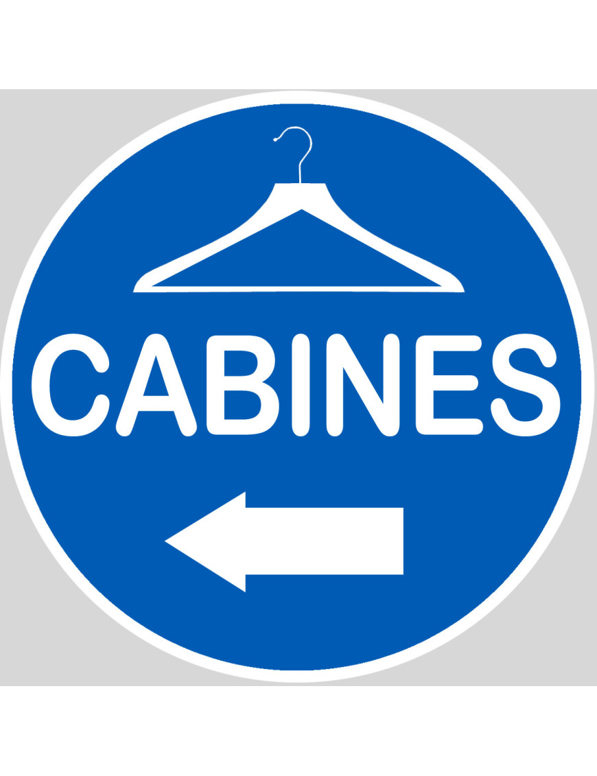 Cabine à gauche - 20x20cm - Sticker/autocollant
