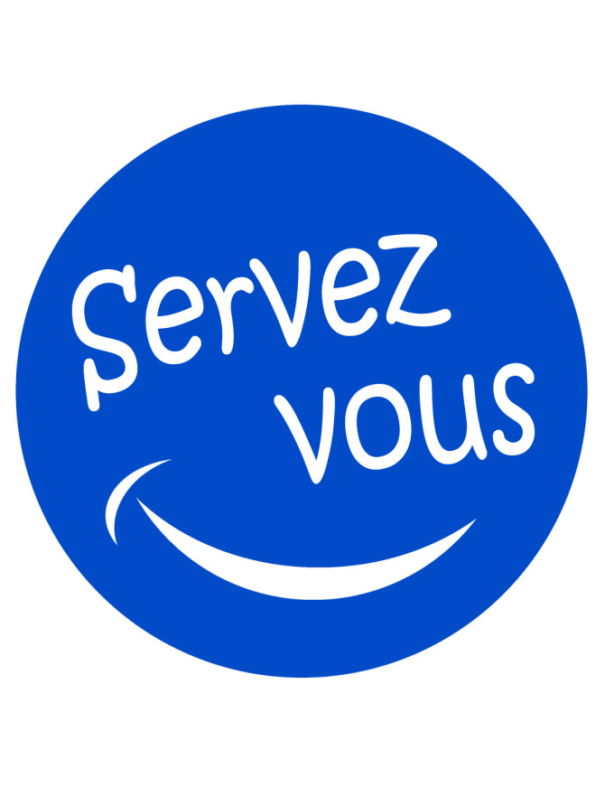 Servez-vous - 10x10cm - Sticker/autocollant