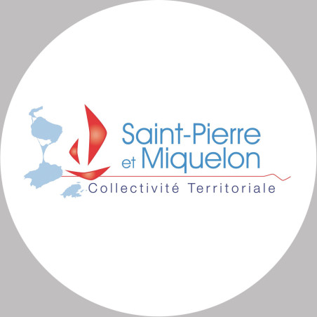 Saint-Pierre et Miquelon - 15x15cm - Sticker/autocollant