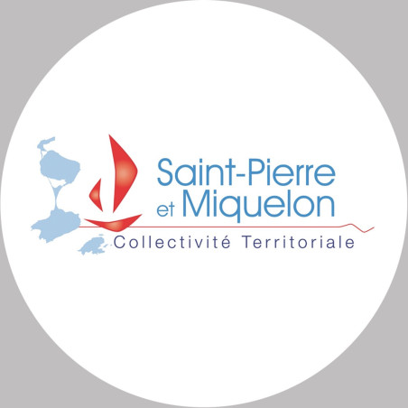 Saint-Pierre et Miquelon - 5x5cm - Sticker/autocollant