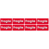 Fragile - 8fois 6x3cm - Sticker/autocollant