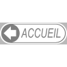 Accueil blanc directionnel gauche (29x9cm) - Sticker/autocollant