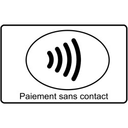 Paiement sans contact - 10x6cm - Sticker/autocollant