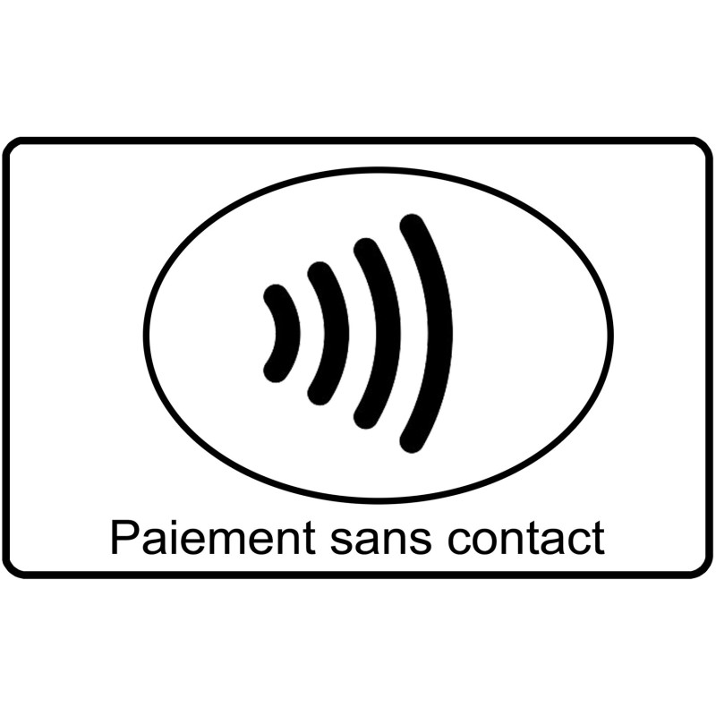 Paiement sans contact - 10x6cm - Sticker/autocollant