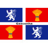 drapeau Gascogne - 10x6.5cm - Sticker/autocollant