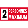 2 personnes maximum - 30X14cm - Sticker/autocollant