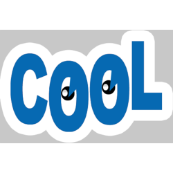 yeux cool - 15x9.5cm - Sticker/autocollant