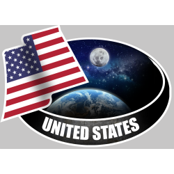 UNITED STATES (10x14cm) - Sticker/autocollant