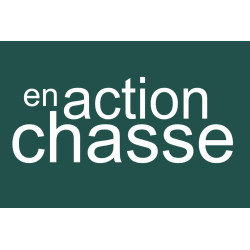 en action de chasse vert - 10x6.5cm - Sticker/autocollant